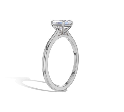 white gold engagement ring cathedral setting​