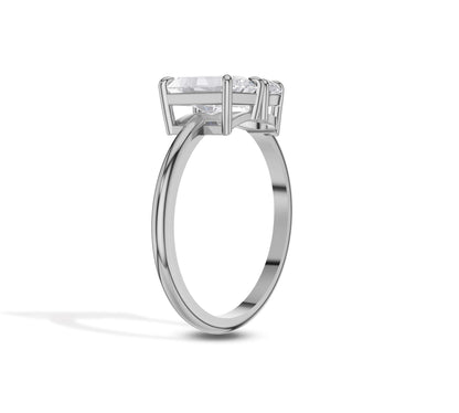toi et moi engagement rings​ in white gold