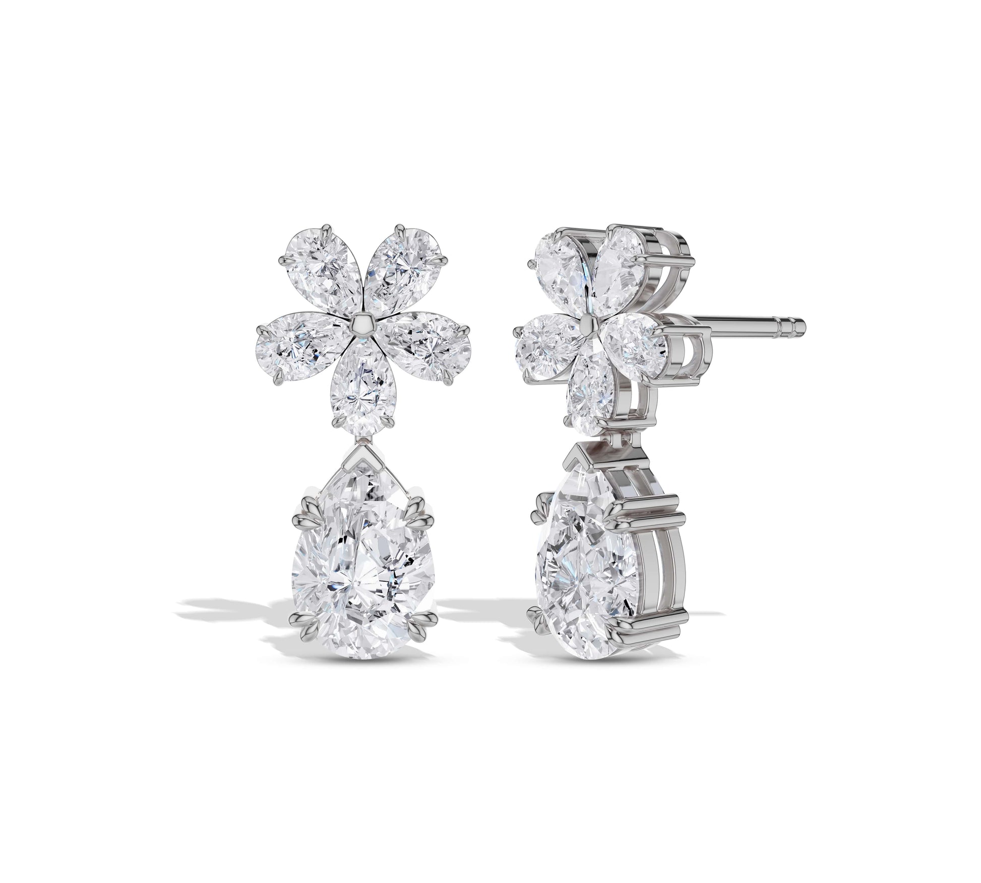 diamond dangle drop earrings