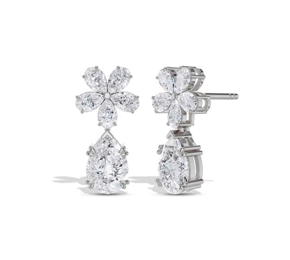 diamond dangle drop earrings