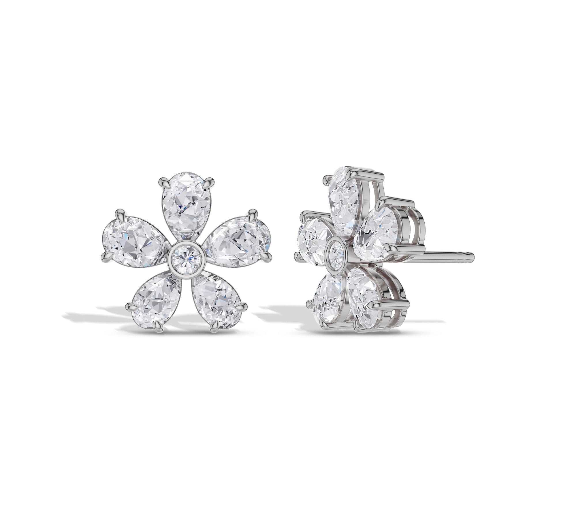 flower diamond earrings
