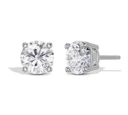 Sparkling round diamond earrings