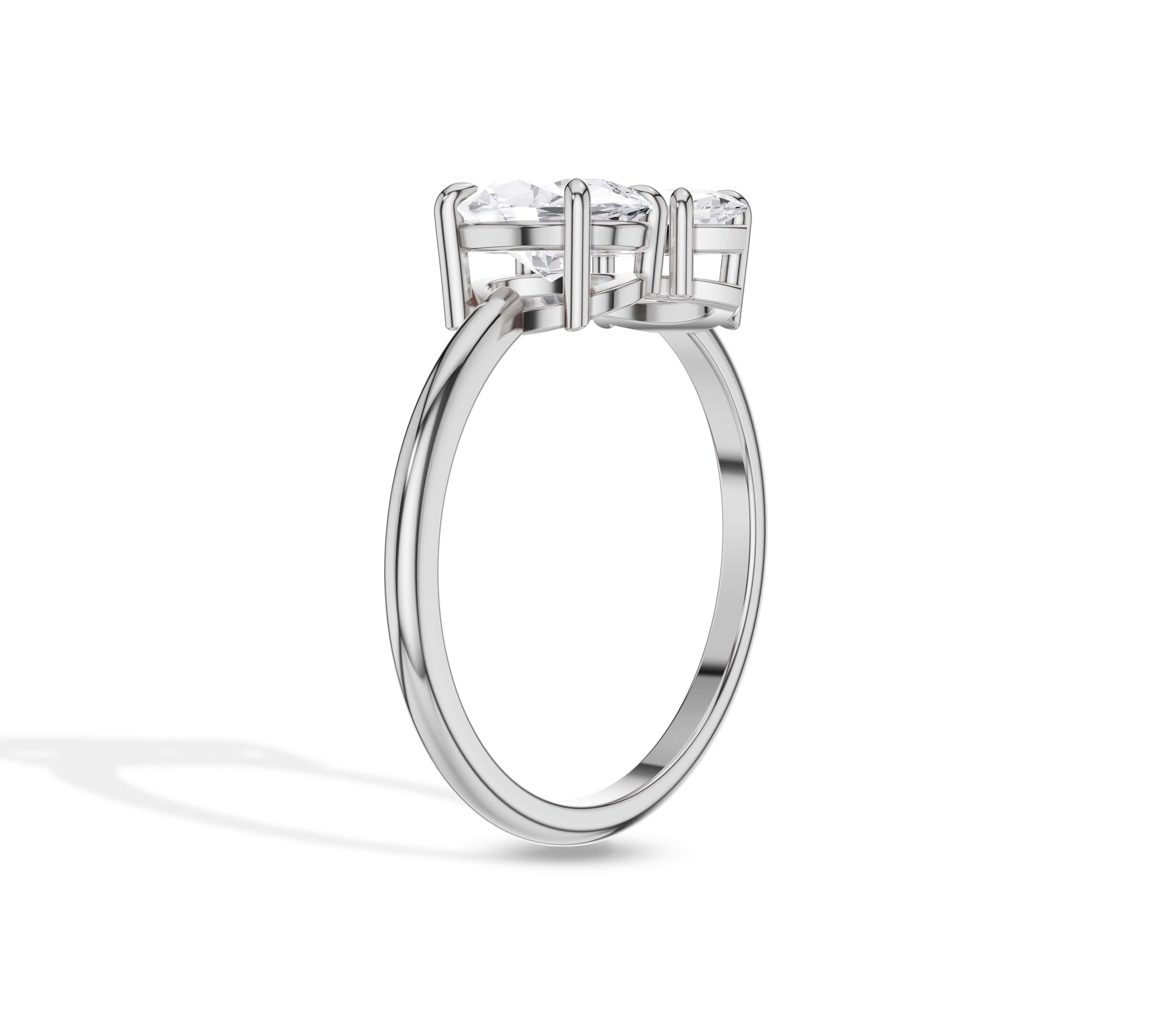 14k white gold toit et moi ring