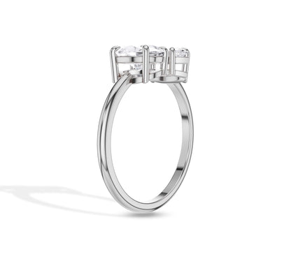 14k white gold toit et moi ring