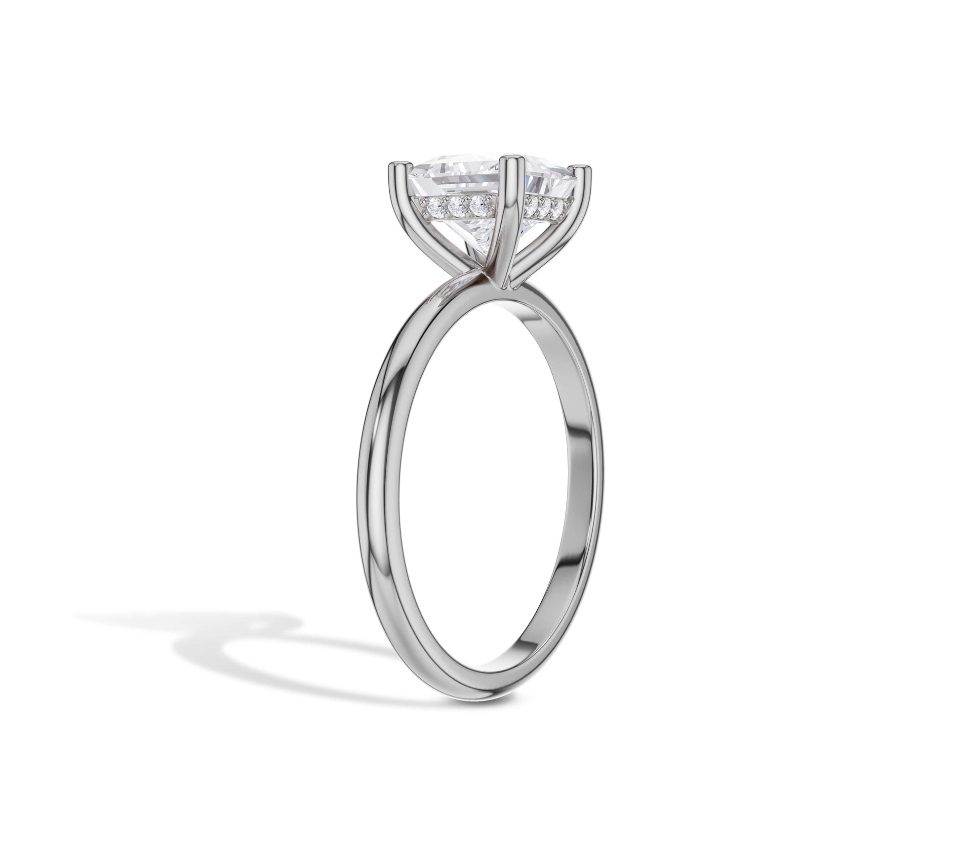 princess cut rose gold ring