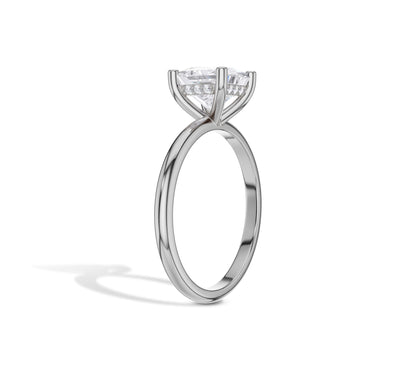 princess cut rose gold ring