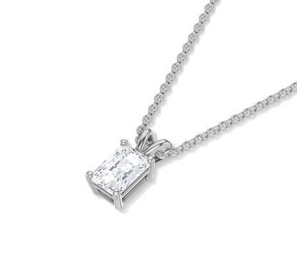 14k white gold and diamond necklace
