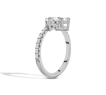 toi et moi moissanite ring​