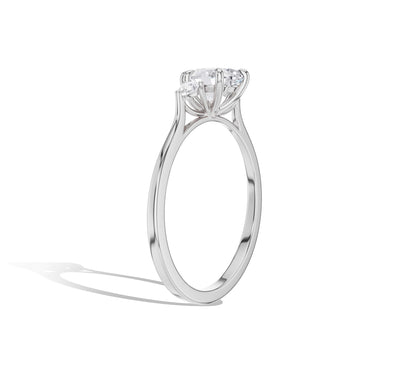 heart shape ring three diamonds​