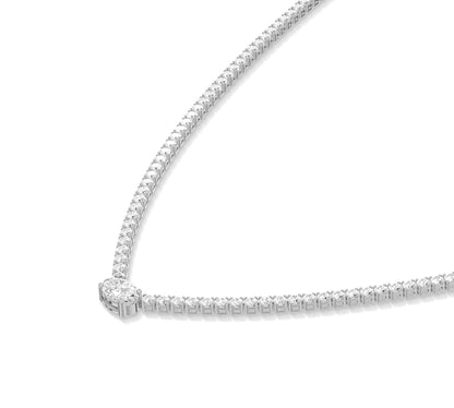 white gold tennis necklace