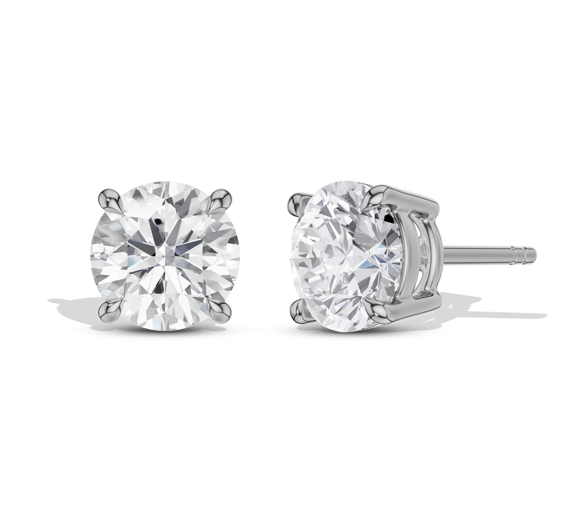 Sparkling white gold earrings