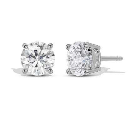 Sparkling white gold earrings