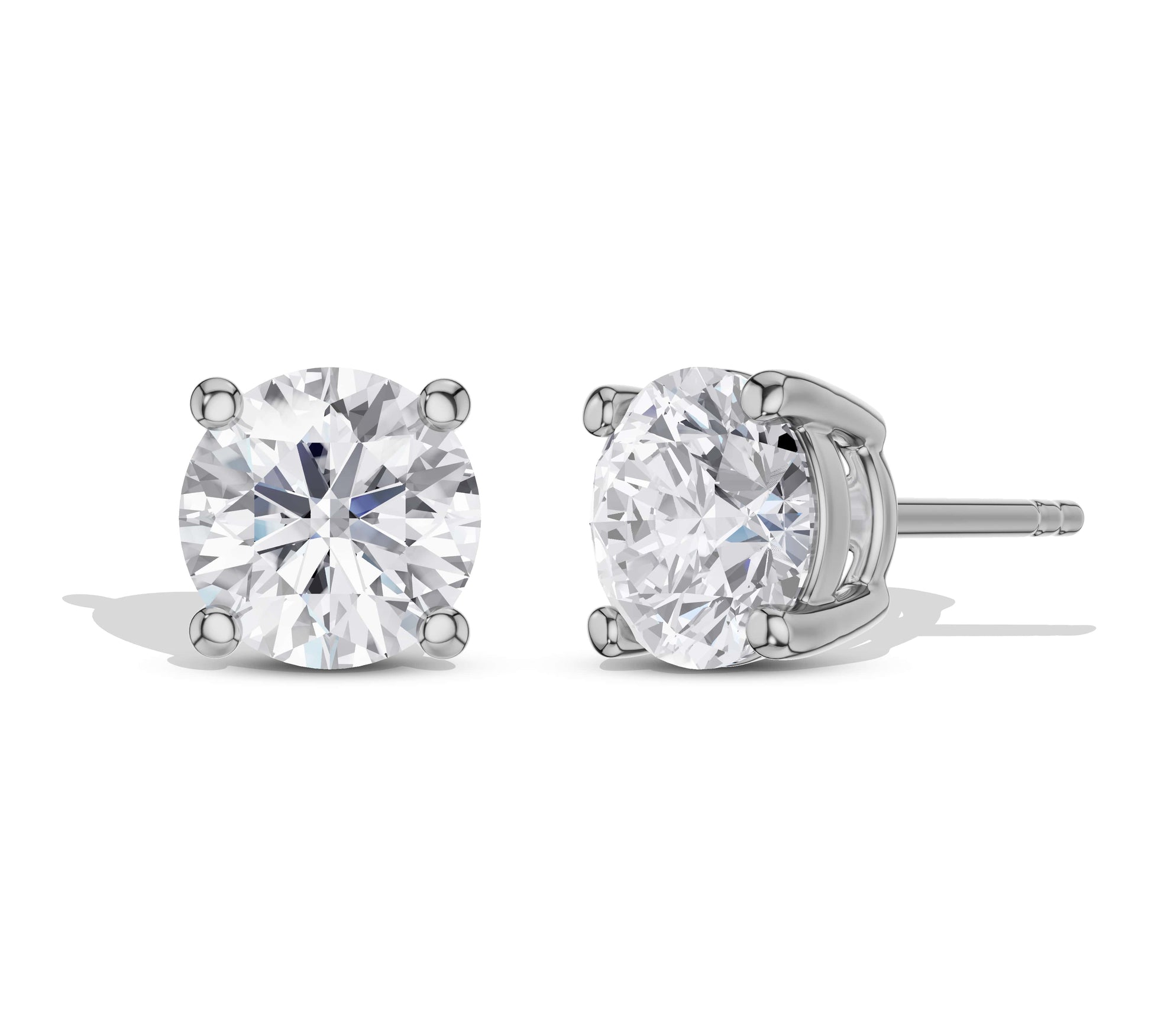 Sparkling White tone earrings