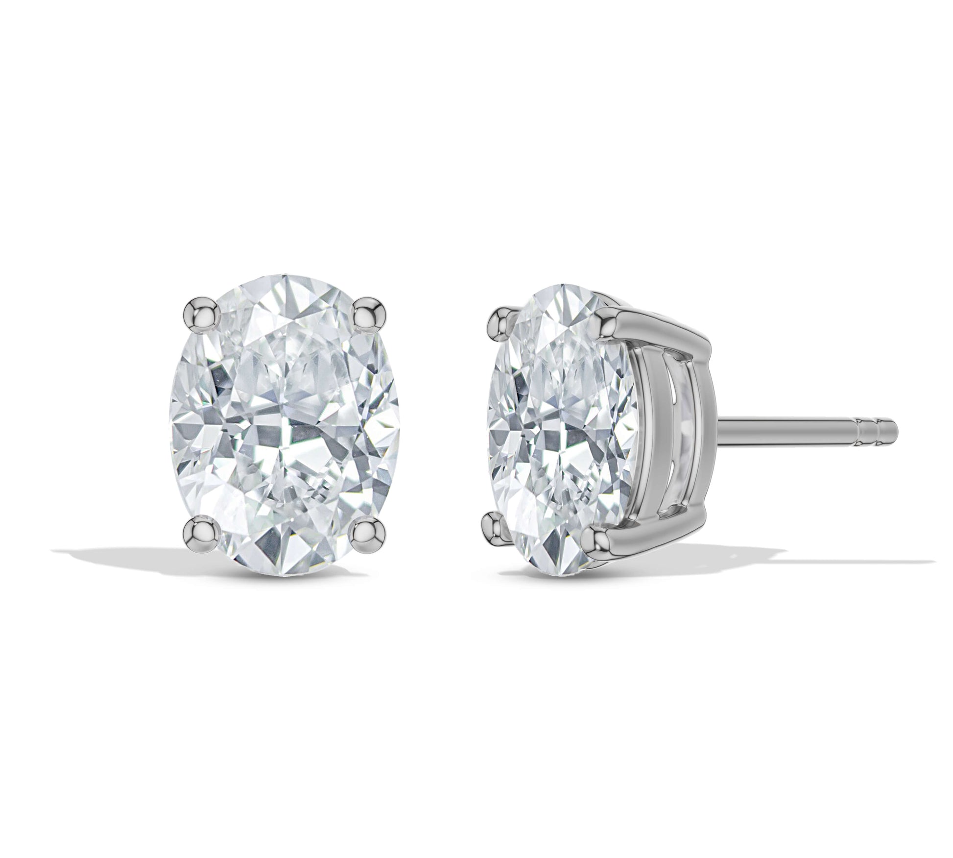 Minimalist oval stud earrings