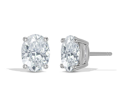 Minimalist oval stud earrings
