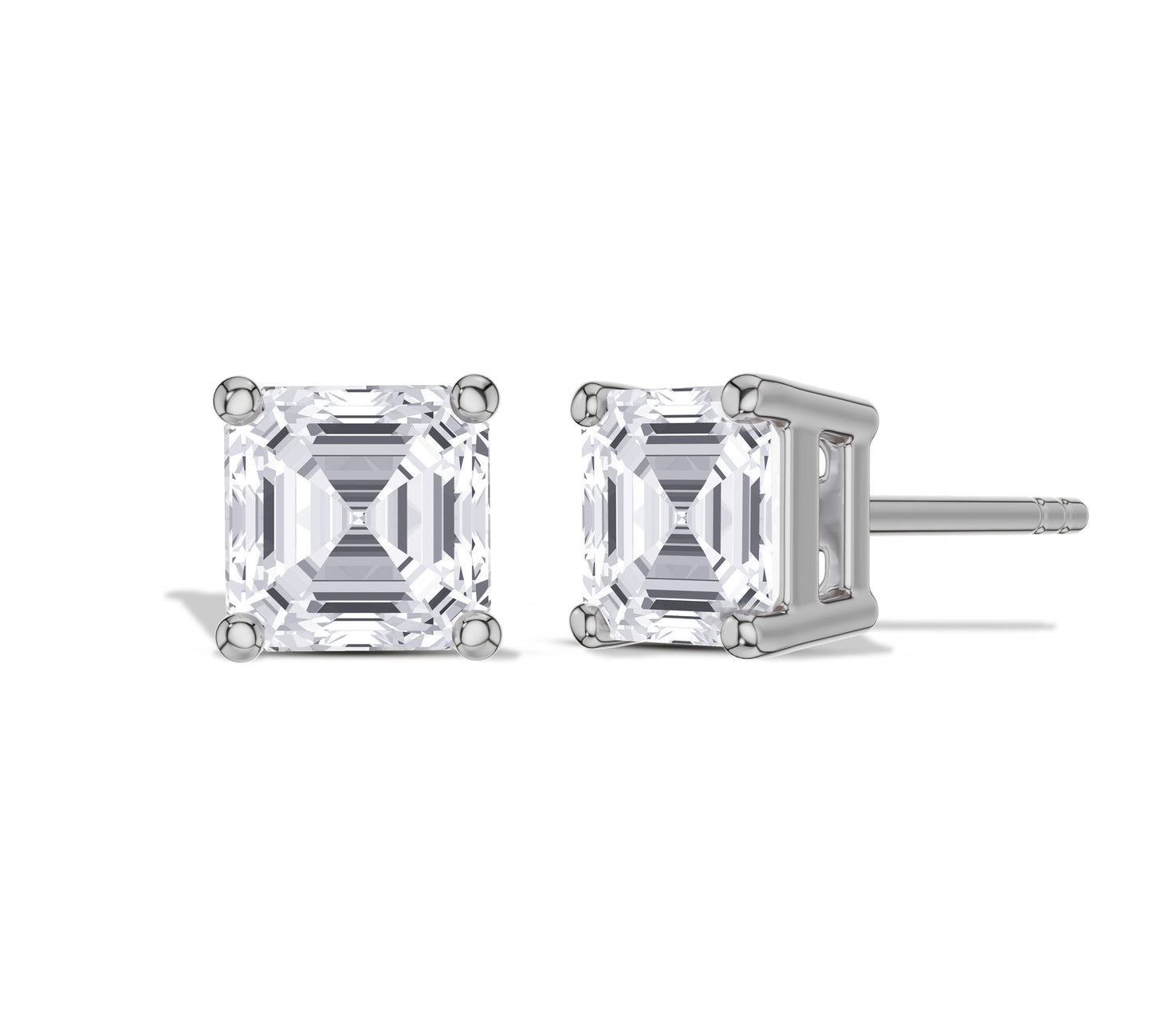 white gold stud earrings