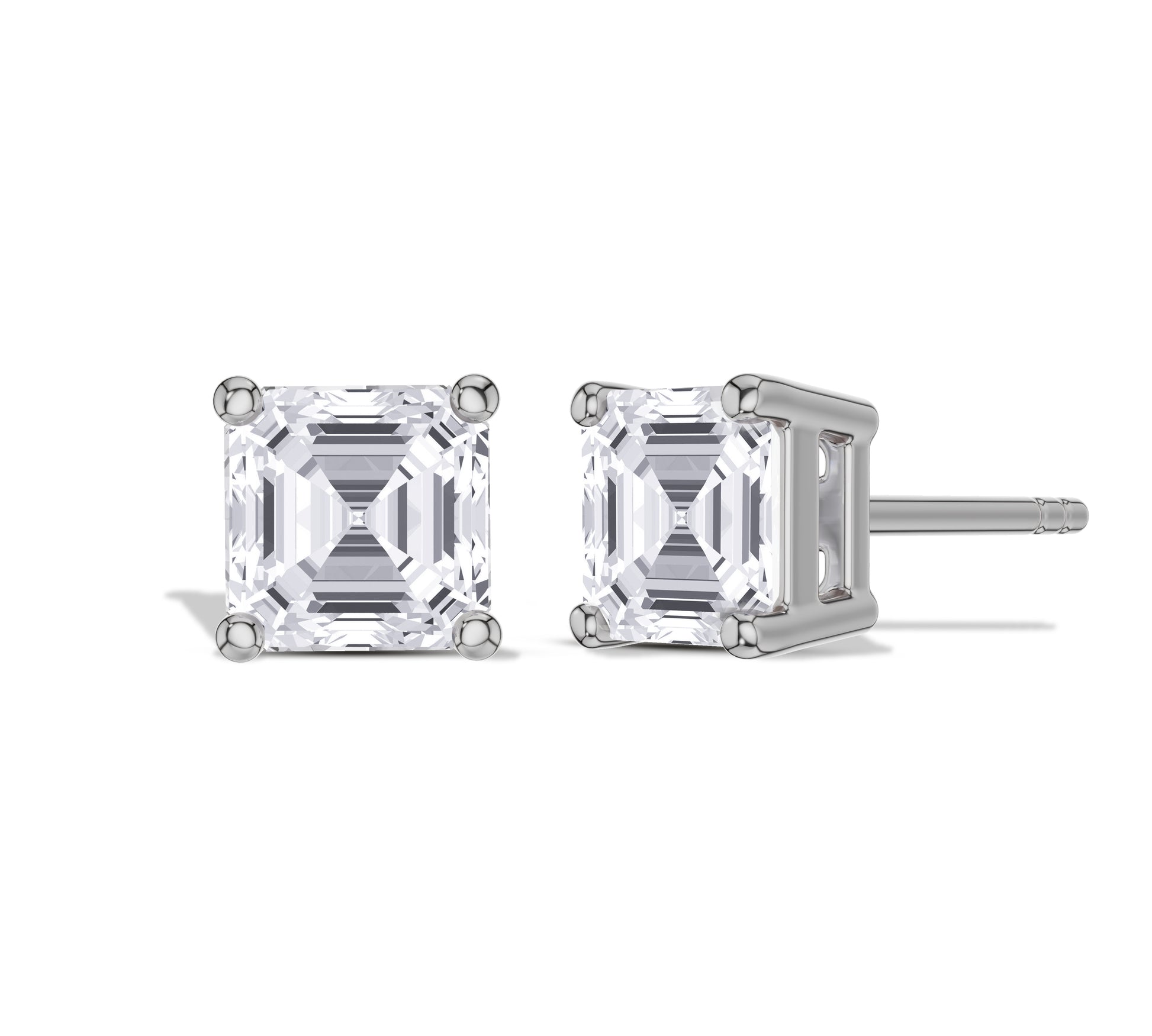 white gold stud earrings