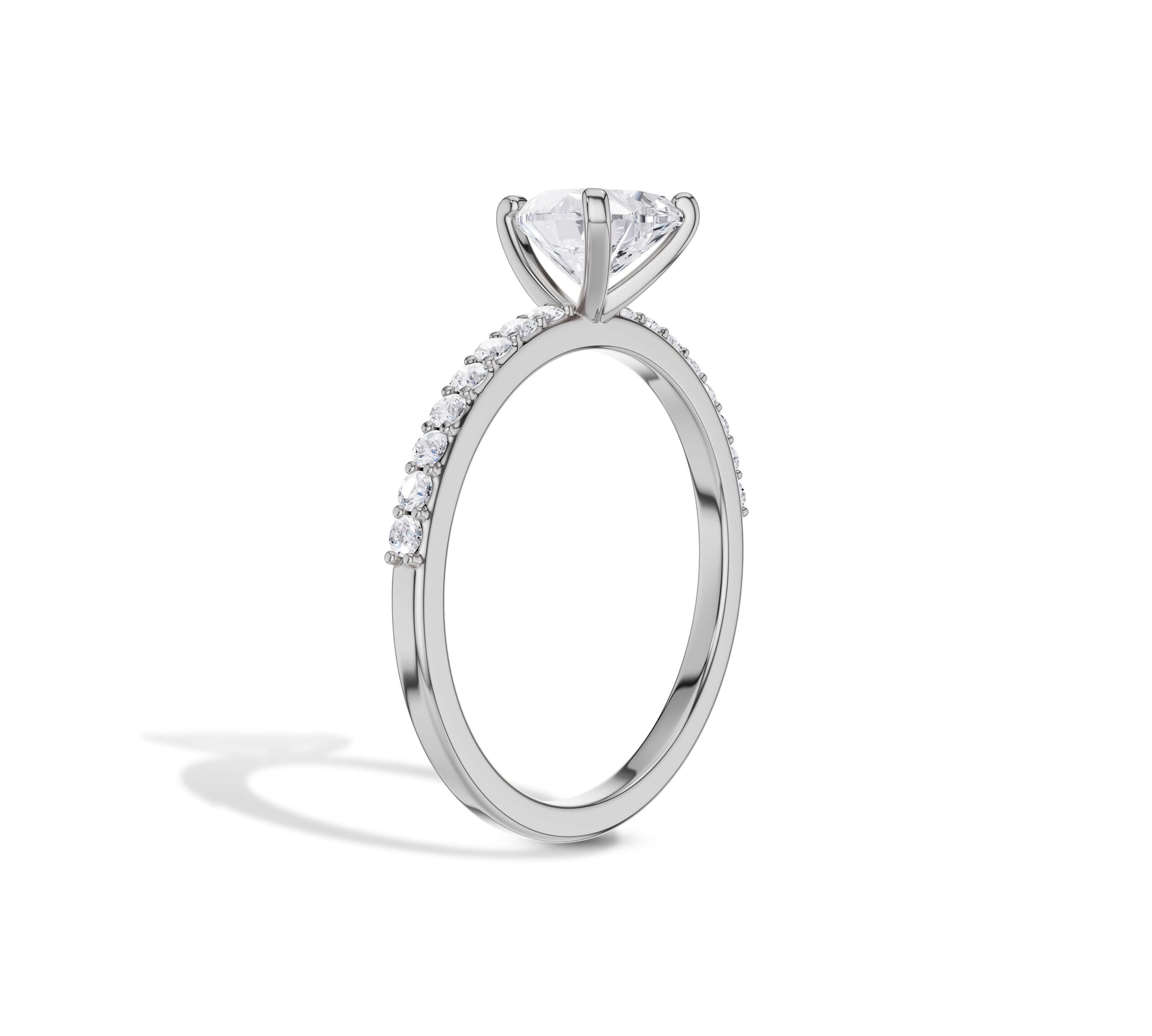 heart ring with diamonds
