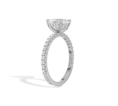Asscher Cut Lab-Grown Diamond Engagement Ring