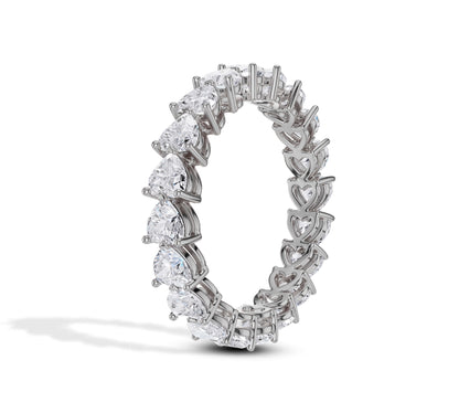Lab Grown Heart Shaped Diamond Band