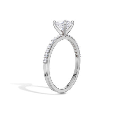 14k white gold pave engagement rings