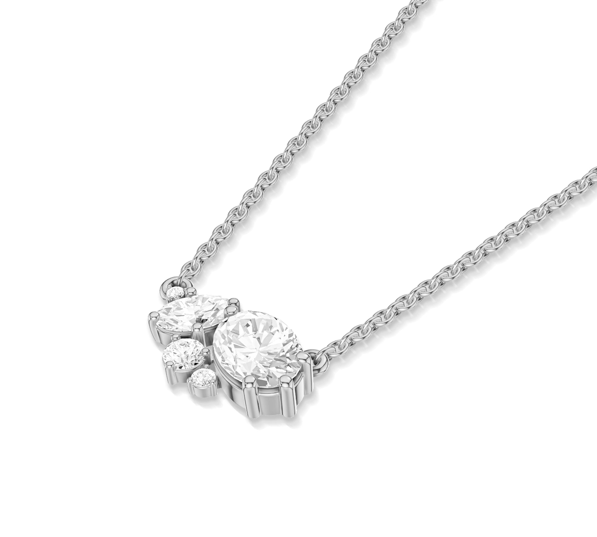 Minimalist pendant with sparkling diamonds