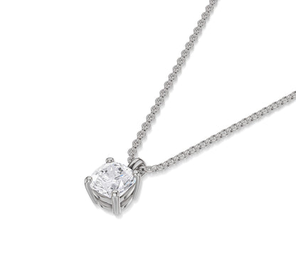 cushion diamond gold necklace​