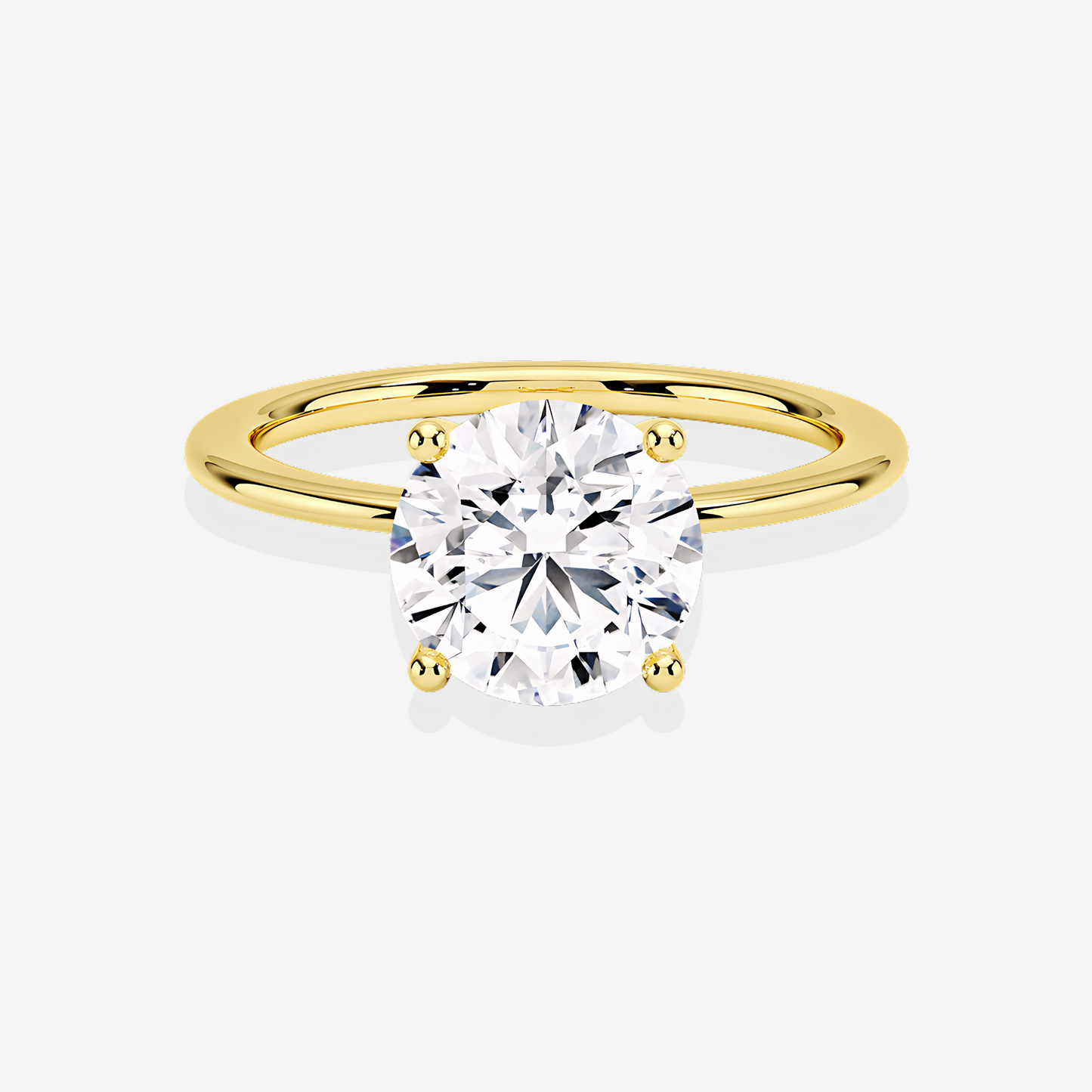 Round Cut Diamond Solitaire Engagement Ring