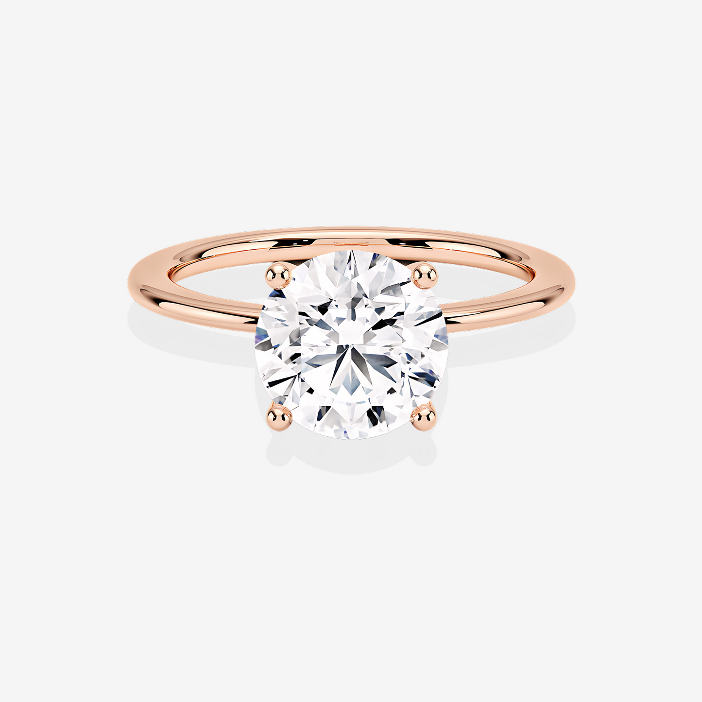 Round Cut Diamond Solitaire Engagement Ring