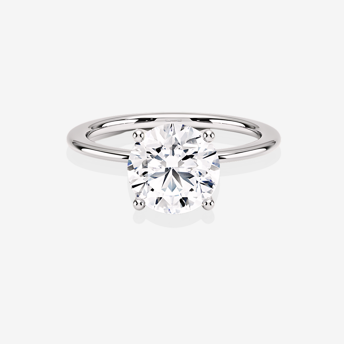 Round Cut Diamond Solitaire Engagement Ring