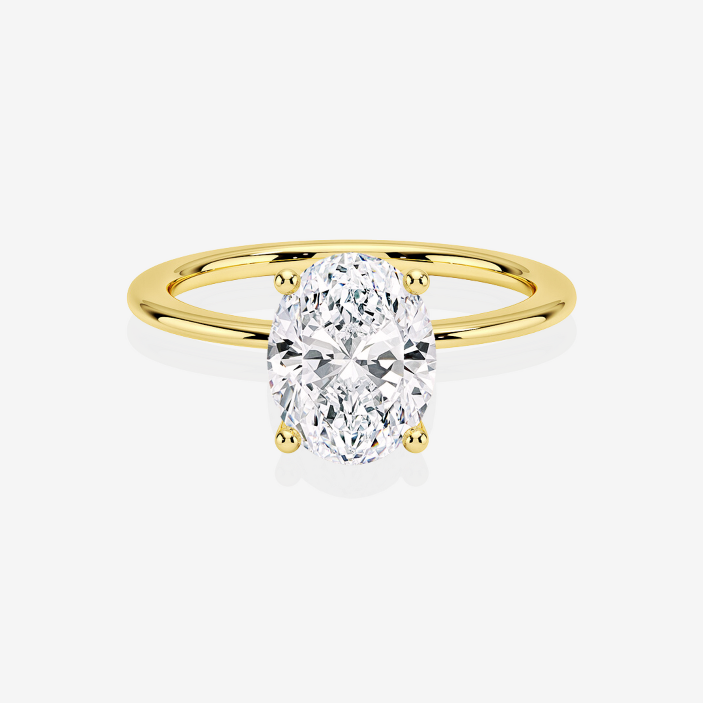 Oval Cut Diamond Solitaire Engagement Ring