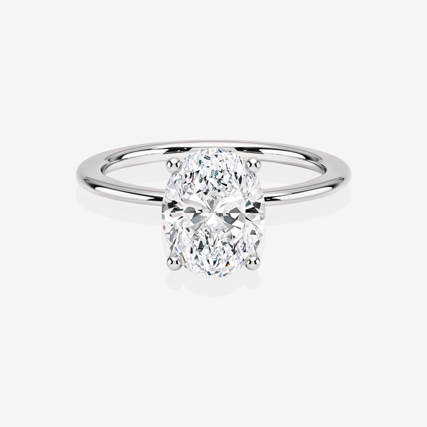 Oval Cut Diamond Solitaire Engagement Ring