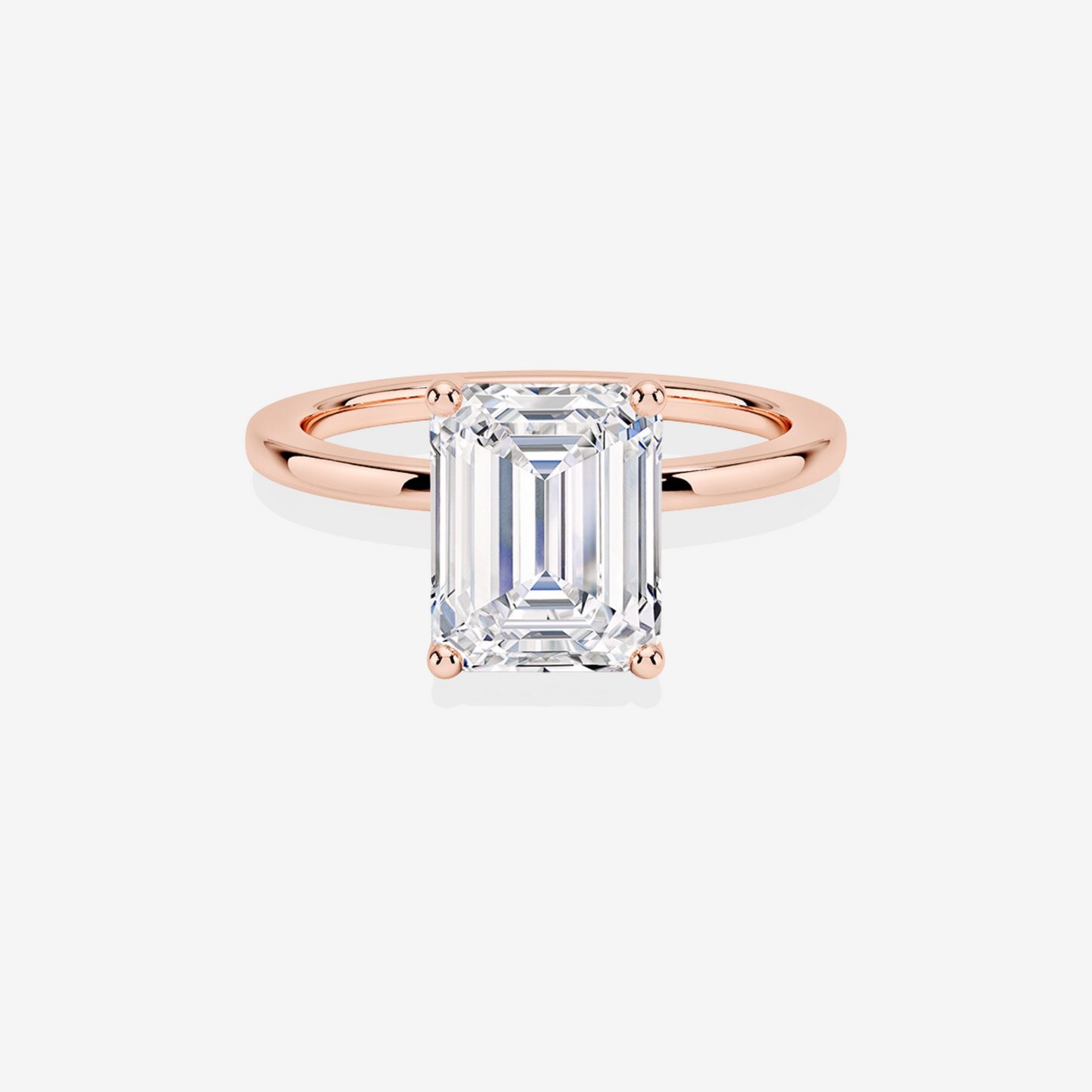 Emerald Cut Diamond Solitaire Engagement Ring