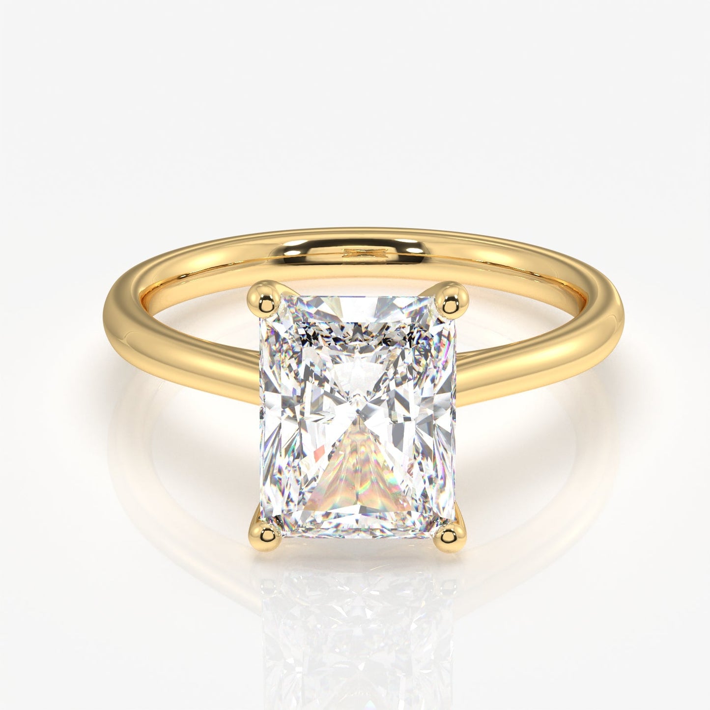 Radiant Cut Diamond Solitaire Engagement Ring