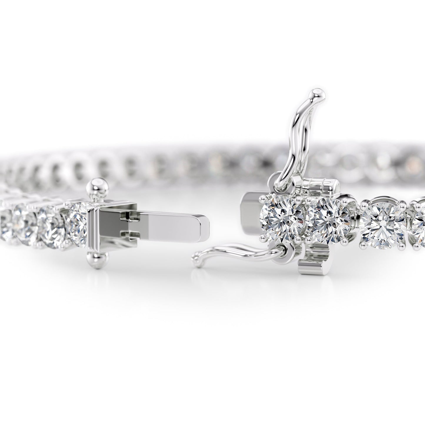 Round Cut Diamond Tennis Bracelet