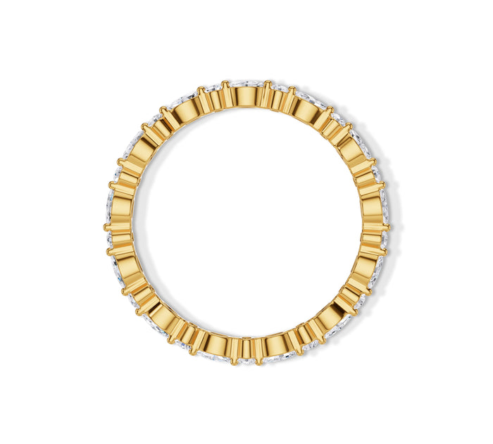 Alternating Round and Marquise Diamond Band