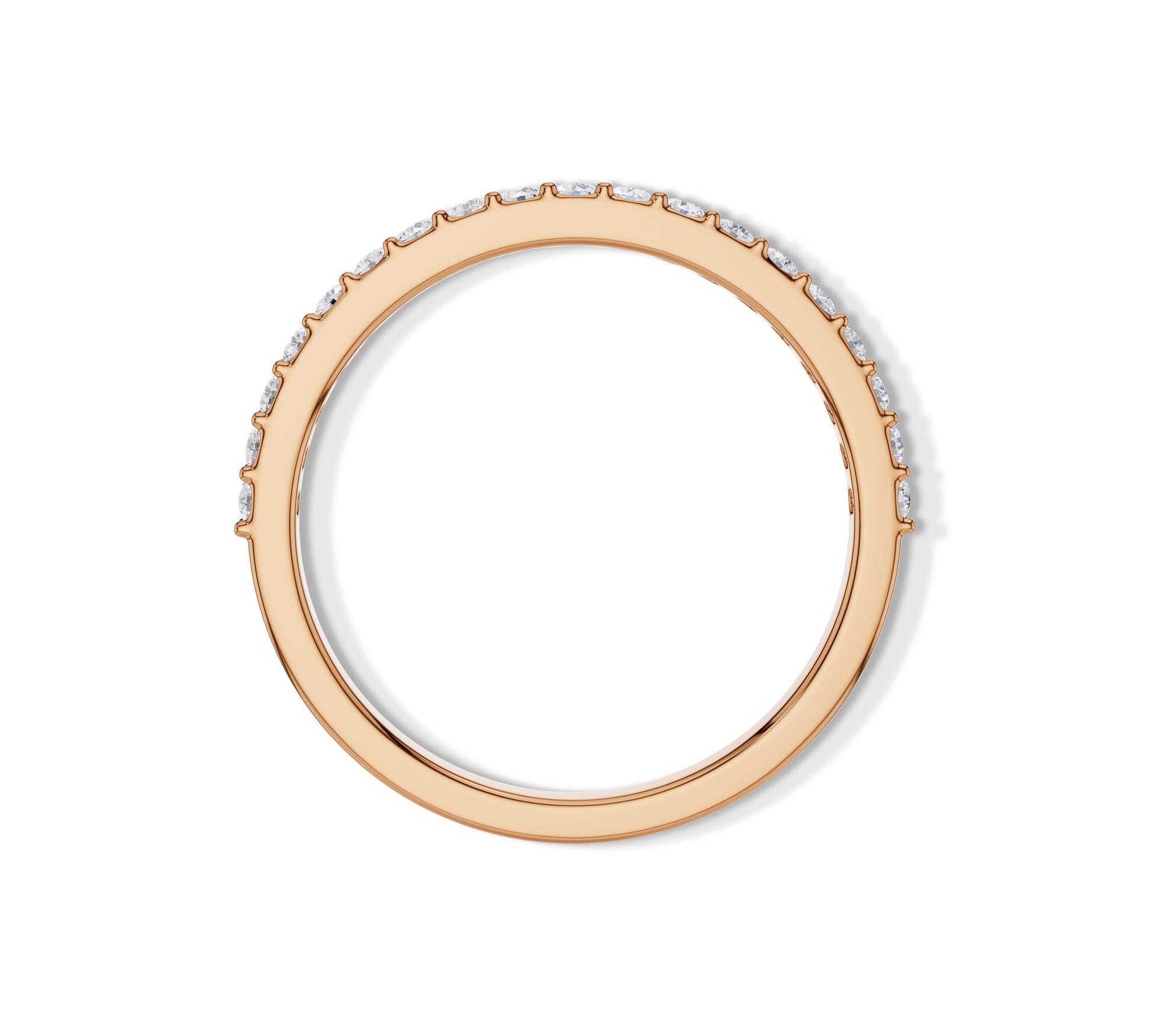 Rose gold slim stacking ring
