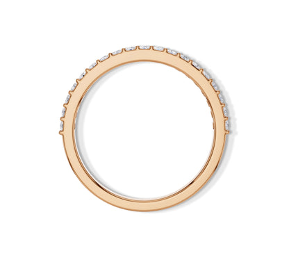 Rose gold slim stacking ring