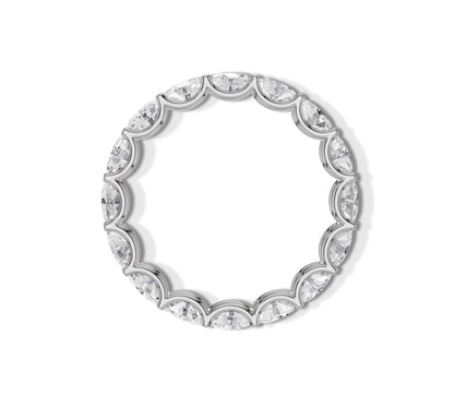 White gold oval shaped moissanite ring