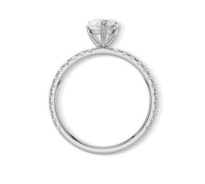 Classic pear-cut white gold engagement ring
