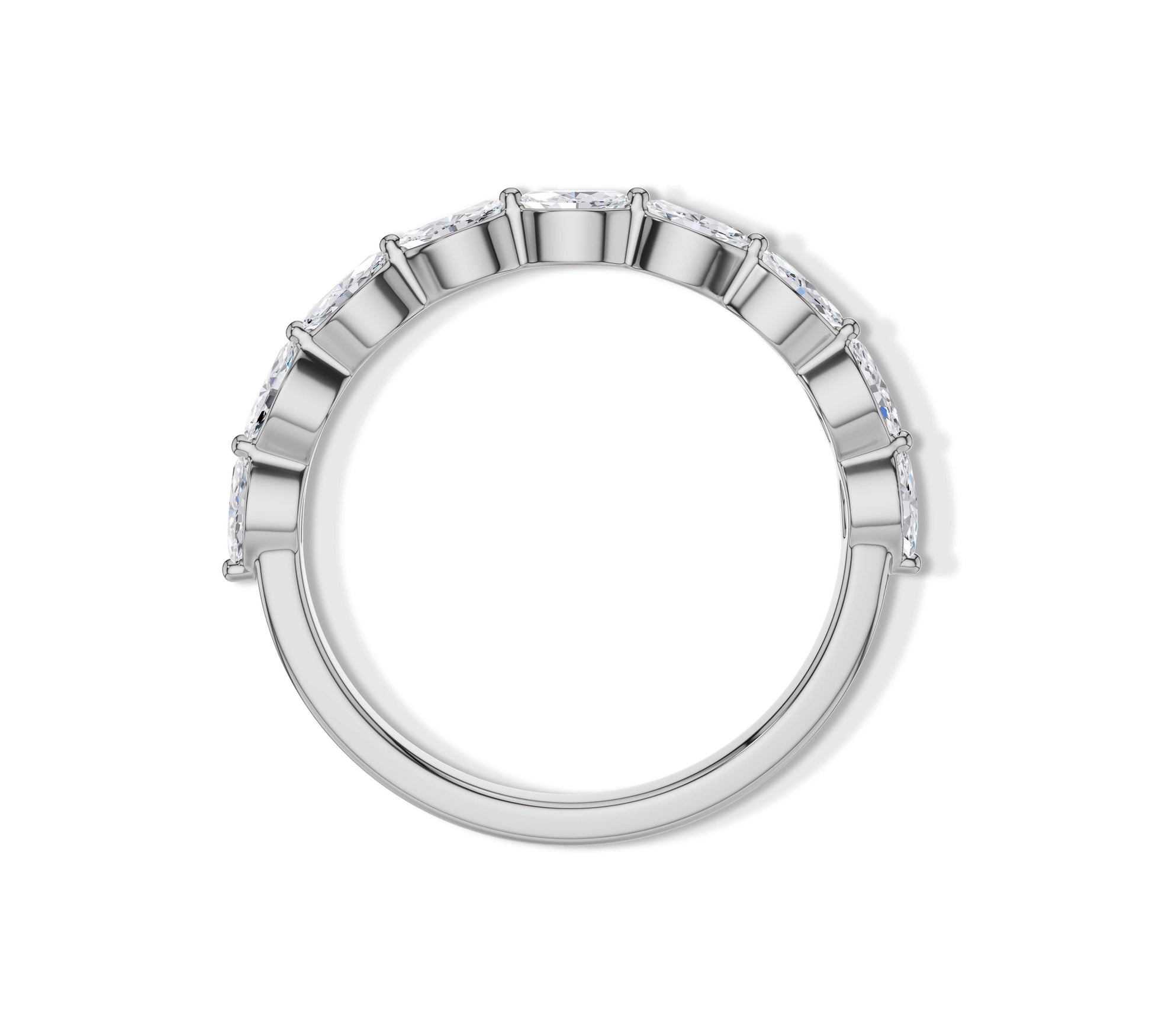 Marquise diamond ring in white gold