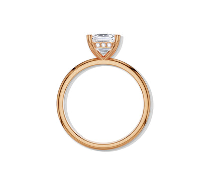 gold hidden halo engagement ring​