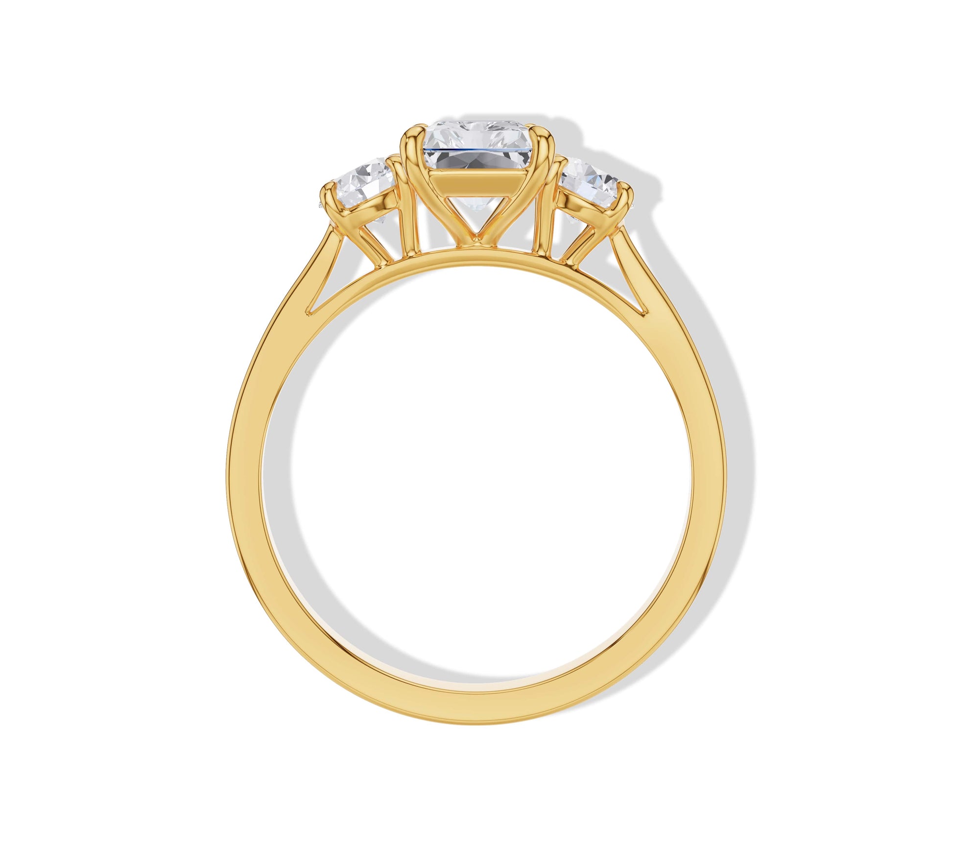 three stone diamond ring