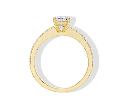 cushion cut engagement ring