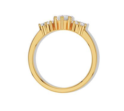 yellow gold forest engagement rings