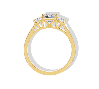 three stone engagement ring