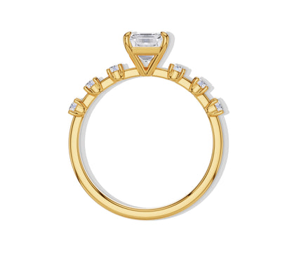 diamond ring with side diamonds