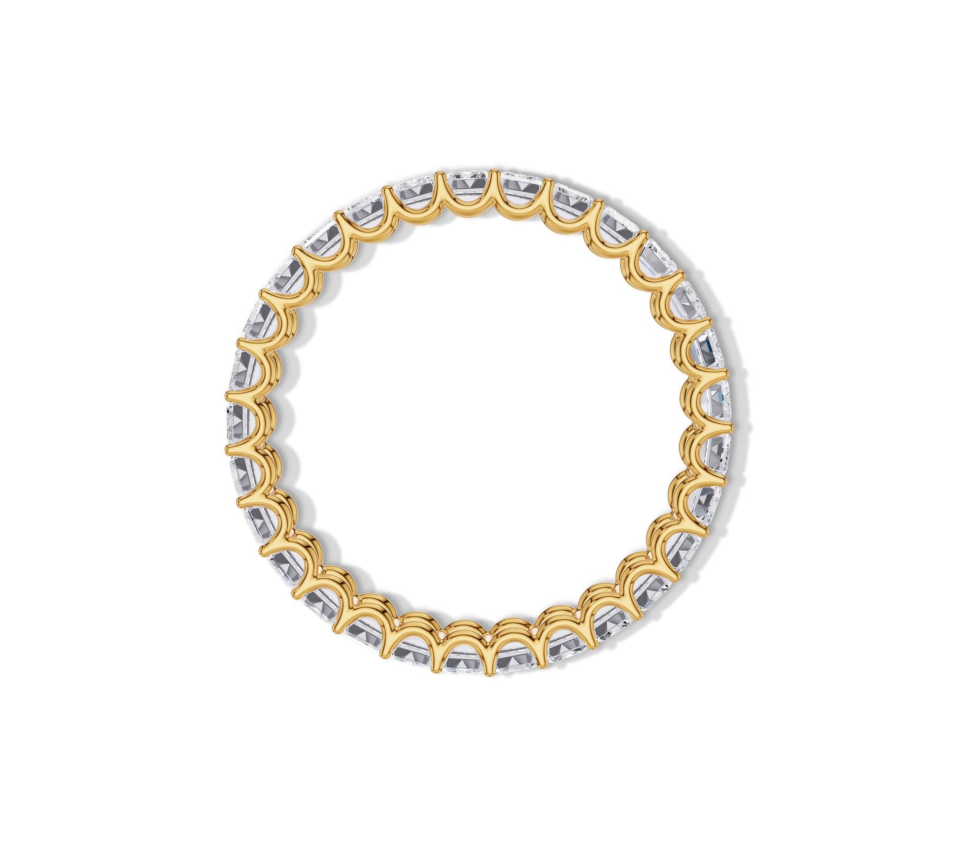 emerald cut eternity band