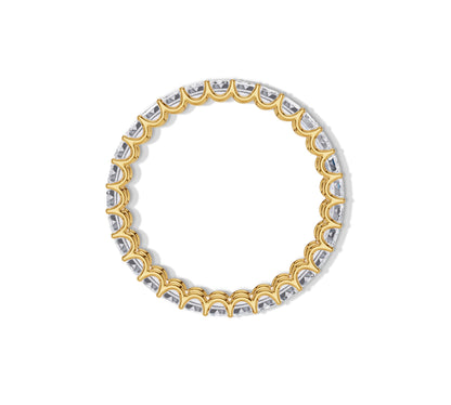 emerald cut eternity band