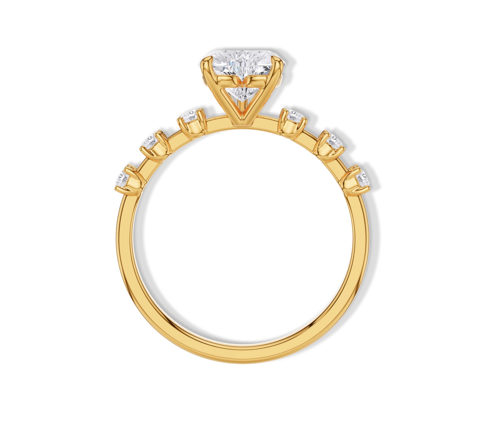 heart cut diamond ring